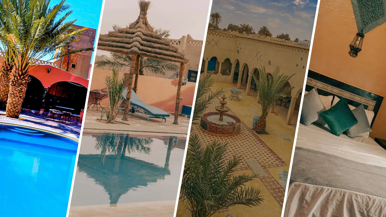 Expérience culinaire traditionnelle marocaine à l'Auberge Les Roches Merzouga, avec vue sur le désert du Sahara, hôtel avec piscine et camp de luxe à Merzouga.